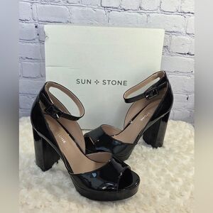 Sun + Stone Women's Black Heels